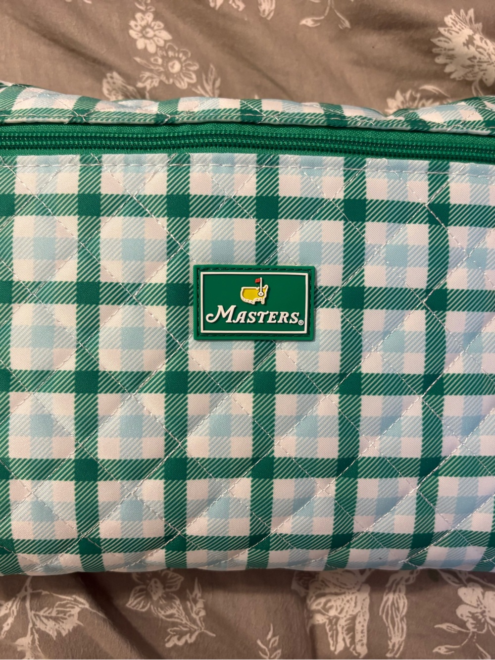 Masters Green and White Plaid Scout Tote